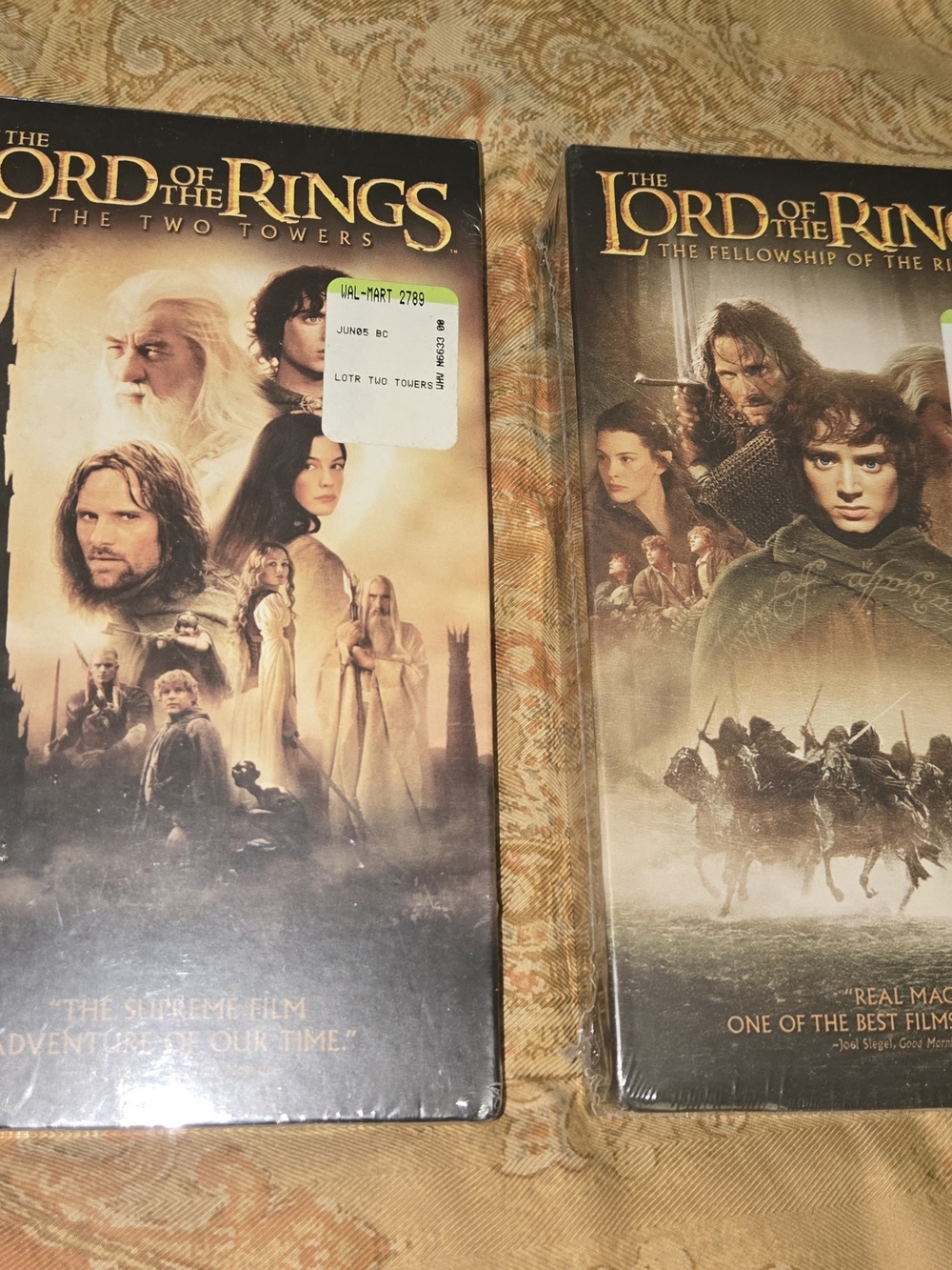 Vintage Lord of the Rings VHS Fellowship & Two Towers Factory Sealed Brand New